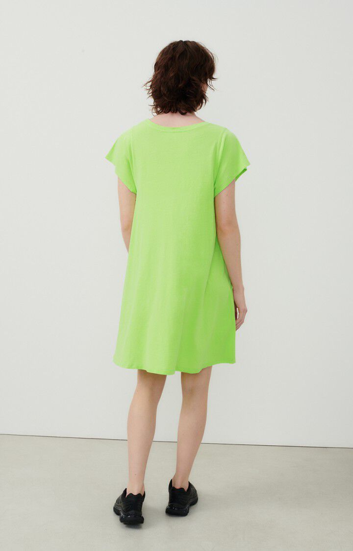 American Vintage Robe Femme Lopintale - POMME FLUO 16 Manches Courtes Vert - E24