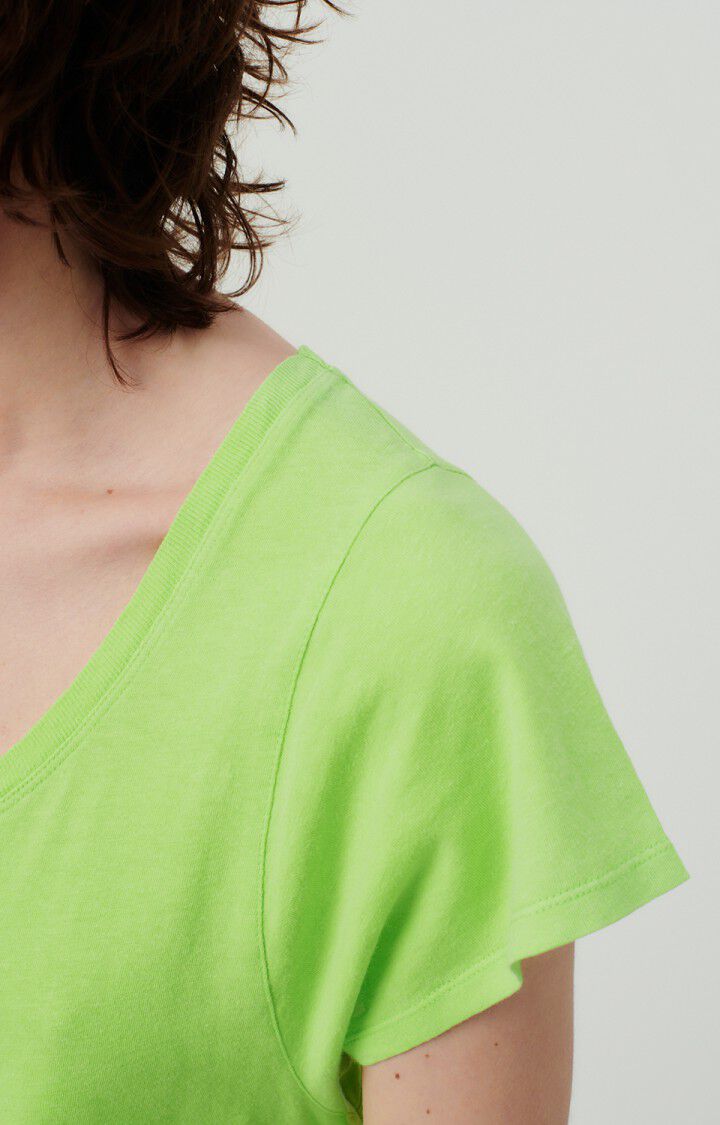 American Vintage Robe Femme Lopintale - POMME FLUO 16 Manches Courtes Vert - E24