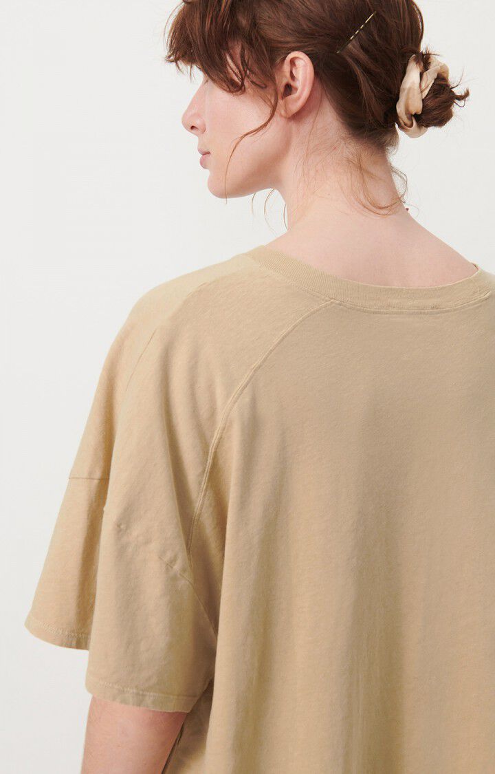 American Vintage Robe Femme Lopintale - PORRIDGE VINTAGE 13 Manches Courtes Beige - E23