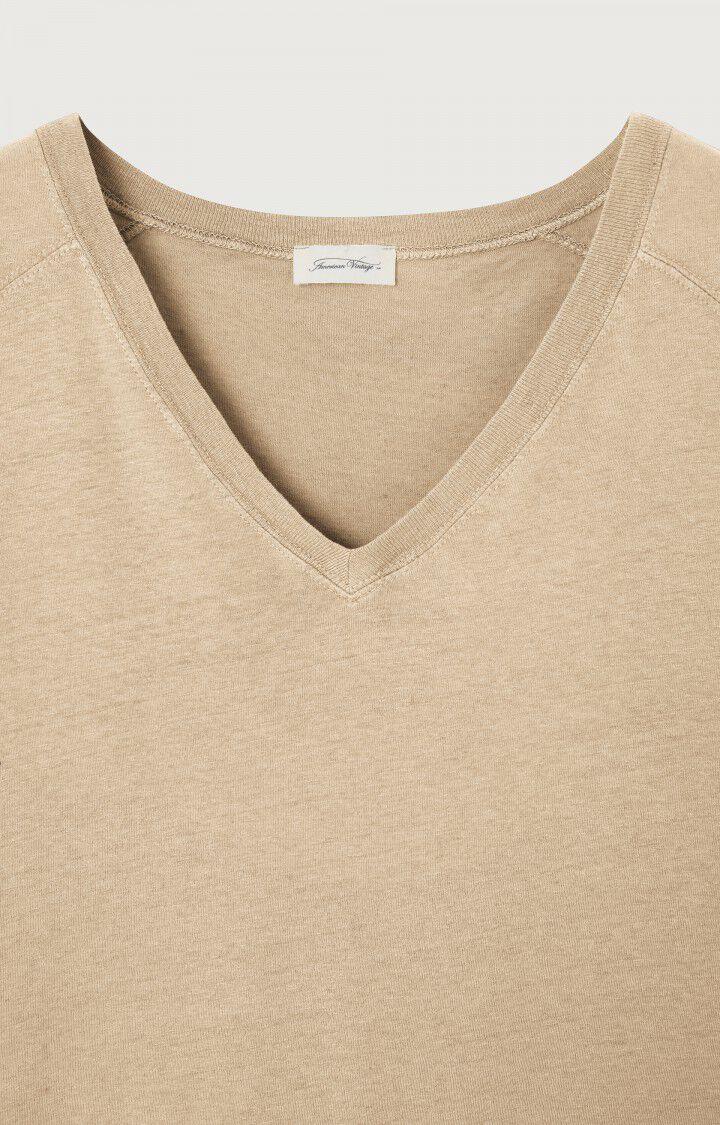 American Vintage Robe Femme Lopintale - PORRIDGE VINTAGE 13 Manches Courtes Beige - E23B