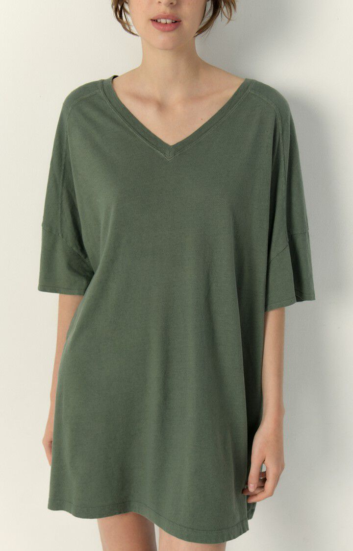 American Vintage Robe Femme Lopintale - VERT DE GRIS VINTAGE 13 Manches Courtes Vert - E23
