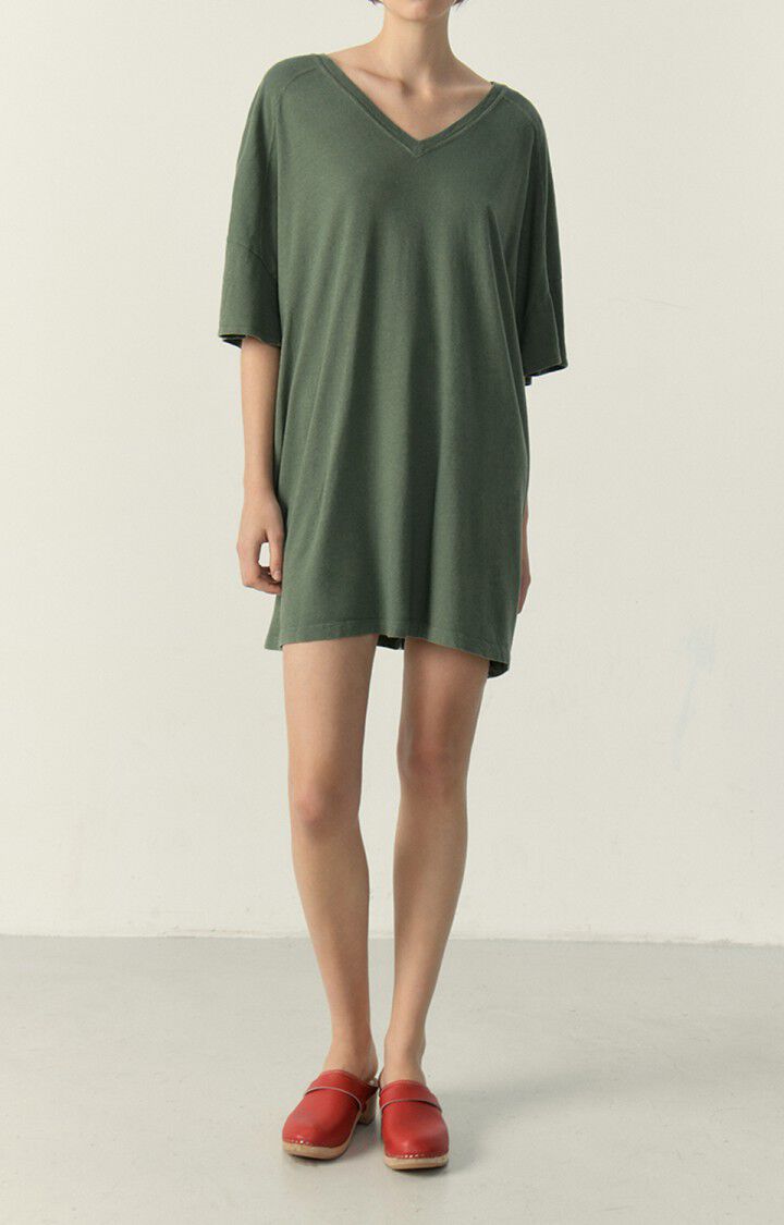 American Vintage Robe Femme Lopintale - VERT DE GRIS VINTAGE 13 Manches Courtes Vert - E23