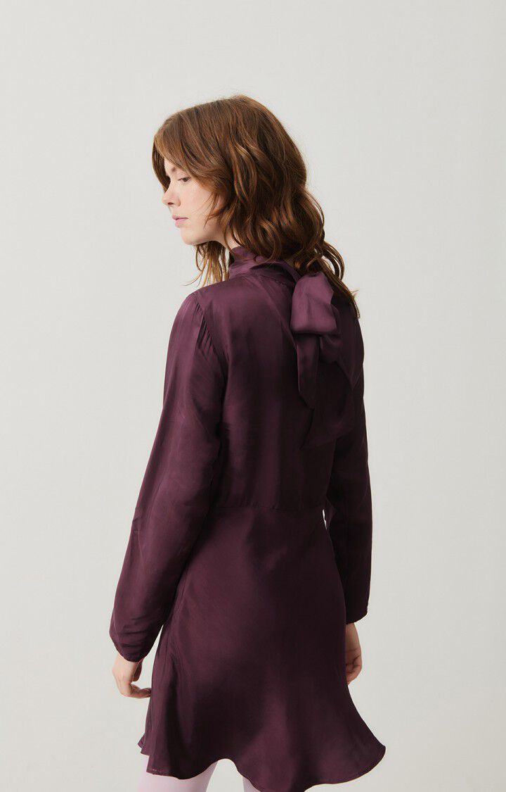 American Vintage Robe Femme Luabird - RAISIN 60 Manches Longues Violet - H24