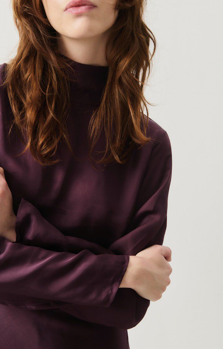 American Vintage Robe Femme Luabird - RAISIN 60 Manches Longues Violet - H24