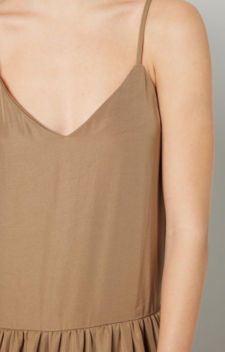 American Vintage Robe Femme Madistreet - CAMEL Fines Bretelles Marron - E19
