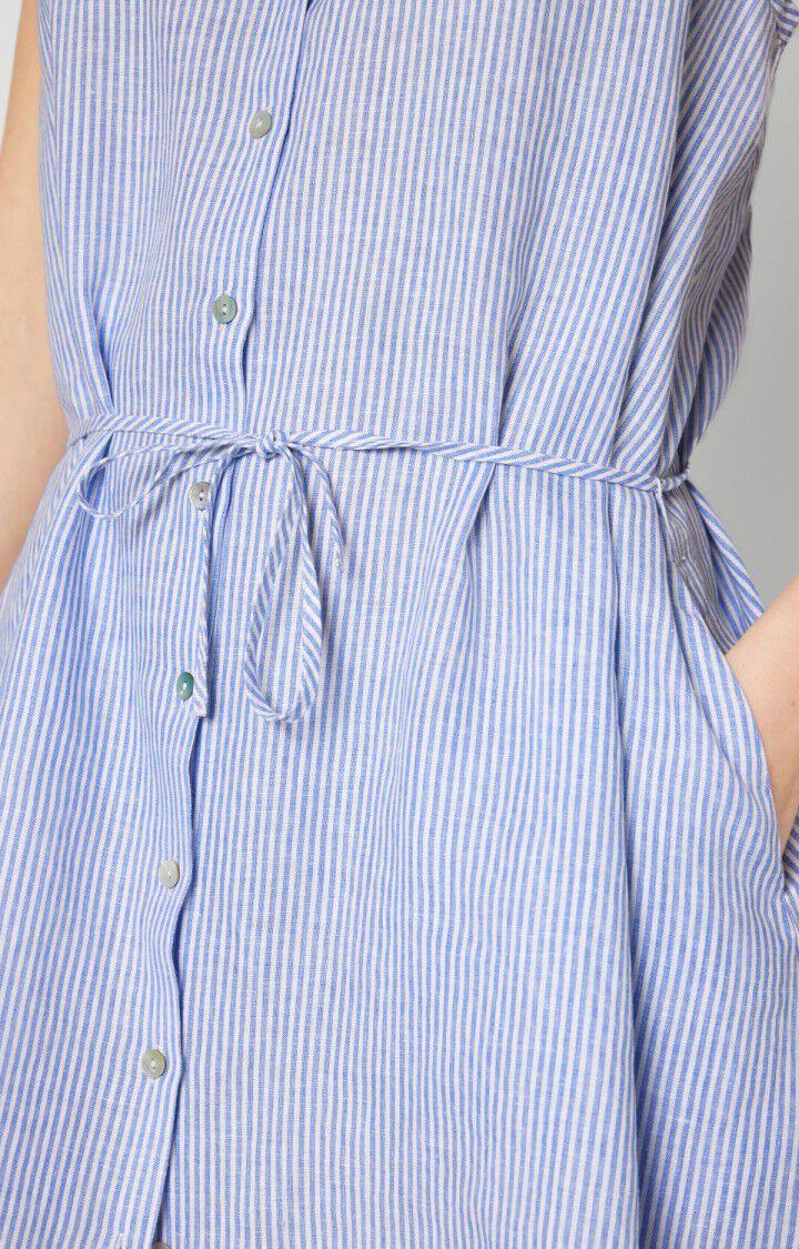 American Vintage Robe Femme Mukadance - RAYURES BLEU Sans Manches Bleu - E18