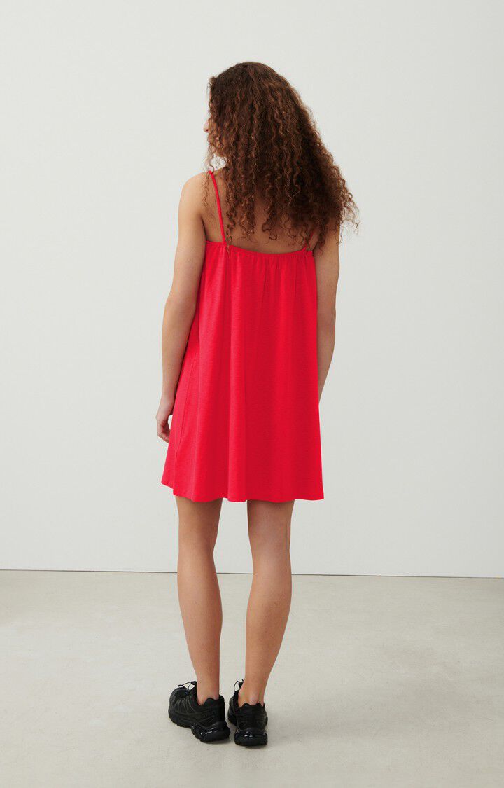 American Vintage Robe Femme Nipotay - COEUR 0 Fines Bretelles Rouge - E24