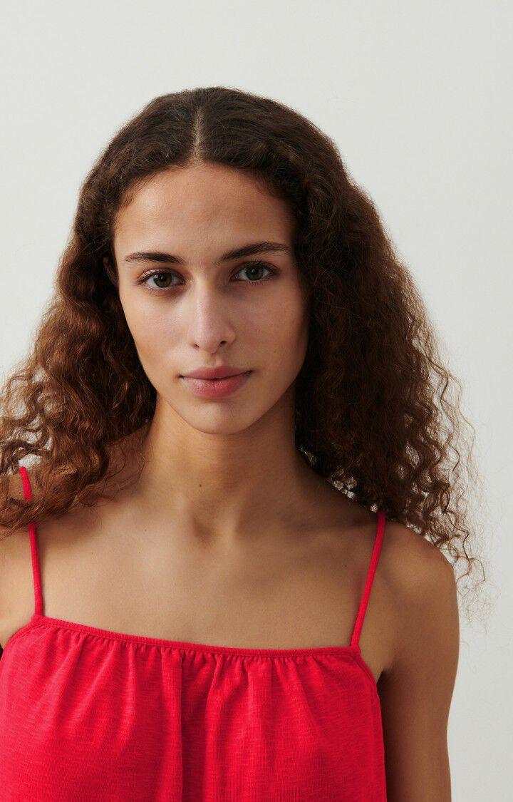 American Vintage Robe Femme Nipotay - COEUR 0 Fines Bretelles Rouge - E24