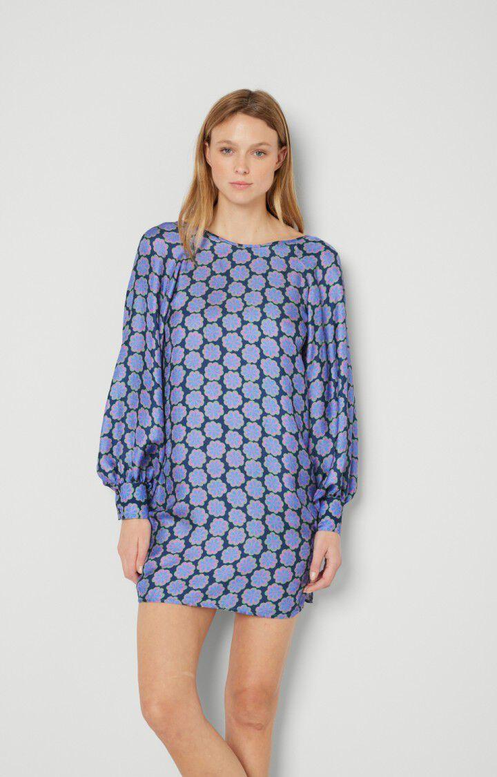 american vintage Robe femme Nitytown - CLAUDE Manches longues Bleu - H21