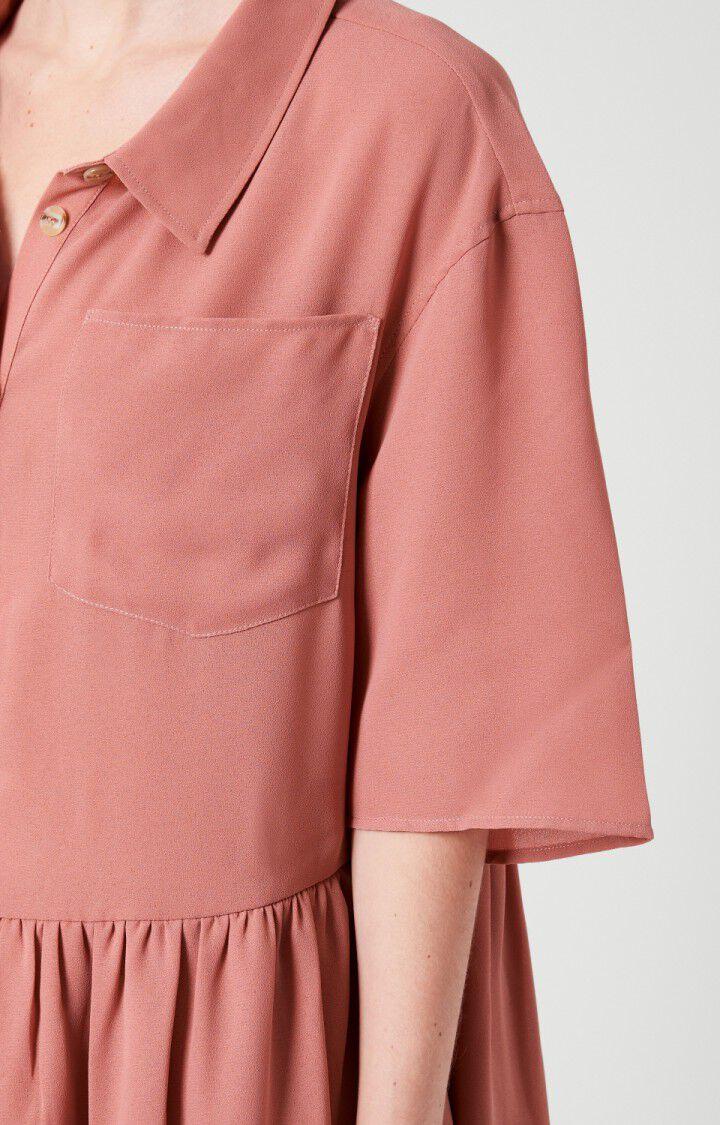 American Vintage Robe Femme Nolan - PAMPLEMOUSSE Manches 3/4 Rose - E20