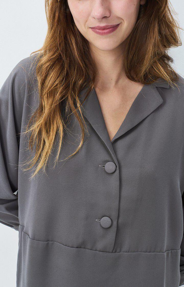 American Vintage Robe Femme Nolan - ZINC Manches 3/4 Gris - E20