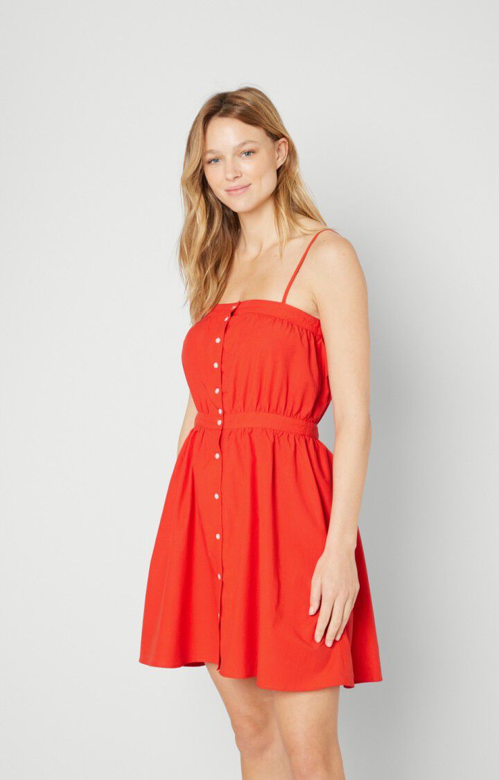 american vintage Robe femme Otbeach - AMOUR Fines bretelles Rouge - E21