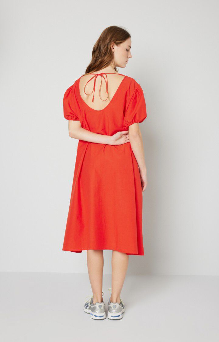 American Vintage Robe Femme Otbeach - AMOUR Manches Courtes Rouge - E21