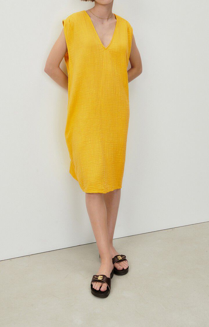 American Vintage Robe Femme Oyobay - ACACIA 0 Sans Manches Jaune - E23