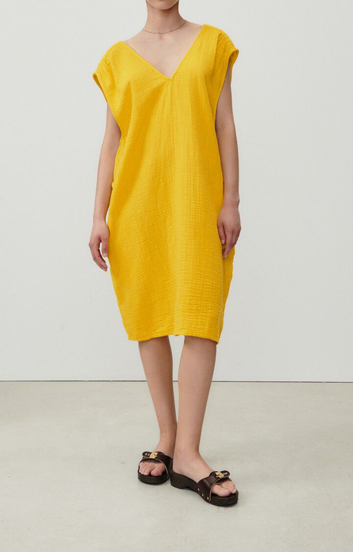 american vintage Robe femme Oyobay - ACACIA 0 Sans manches Jaune - E23
