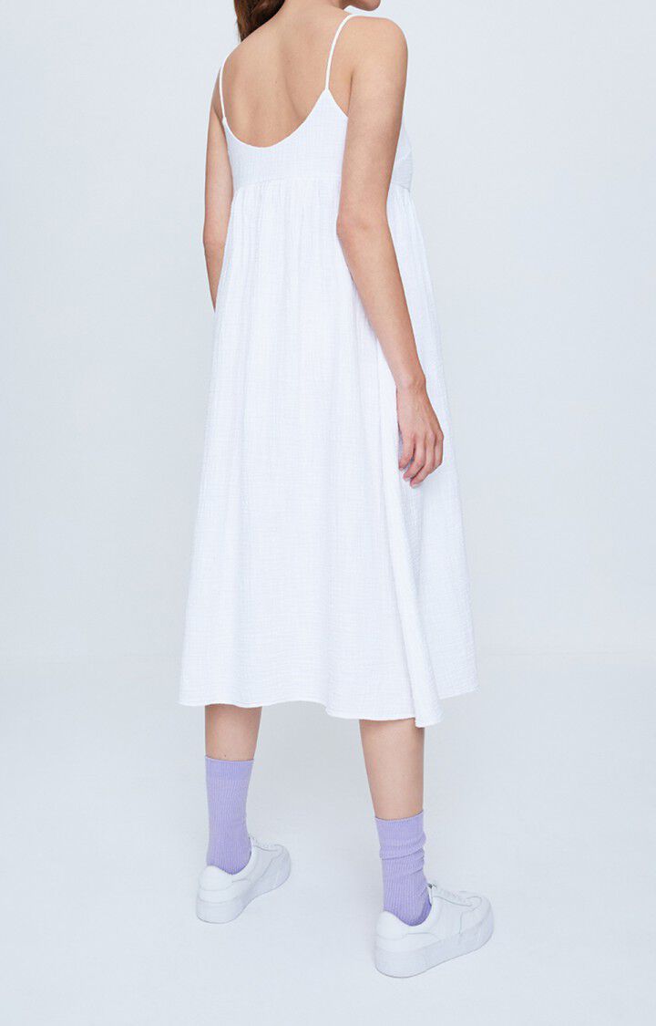 American Vintage Robe Femme Oyobay - BLANC Fines Bretelles Blanc - E21