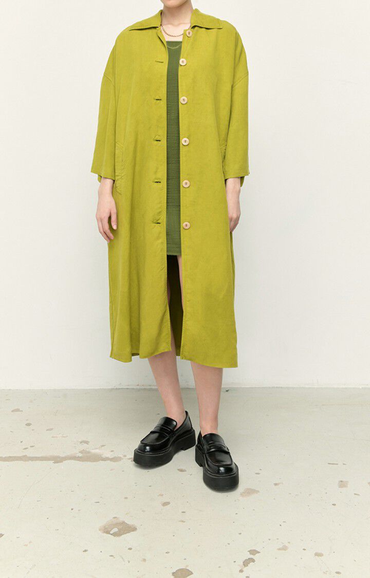 American Vintage Robe Femme Oyobay - CROCODILE Fines Bretelles Vert - E22
