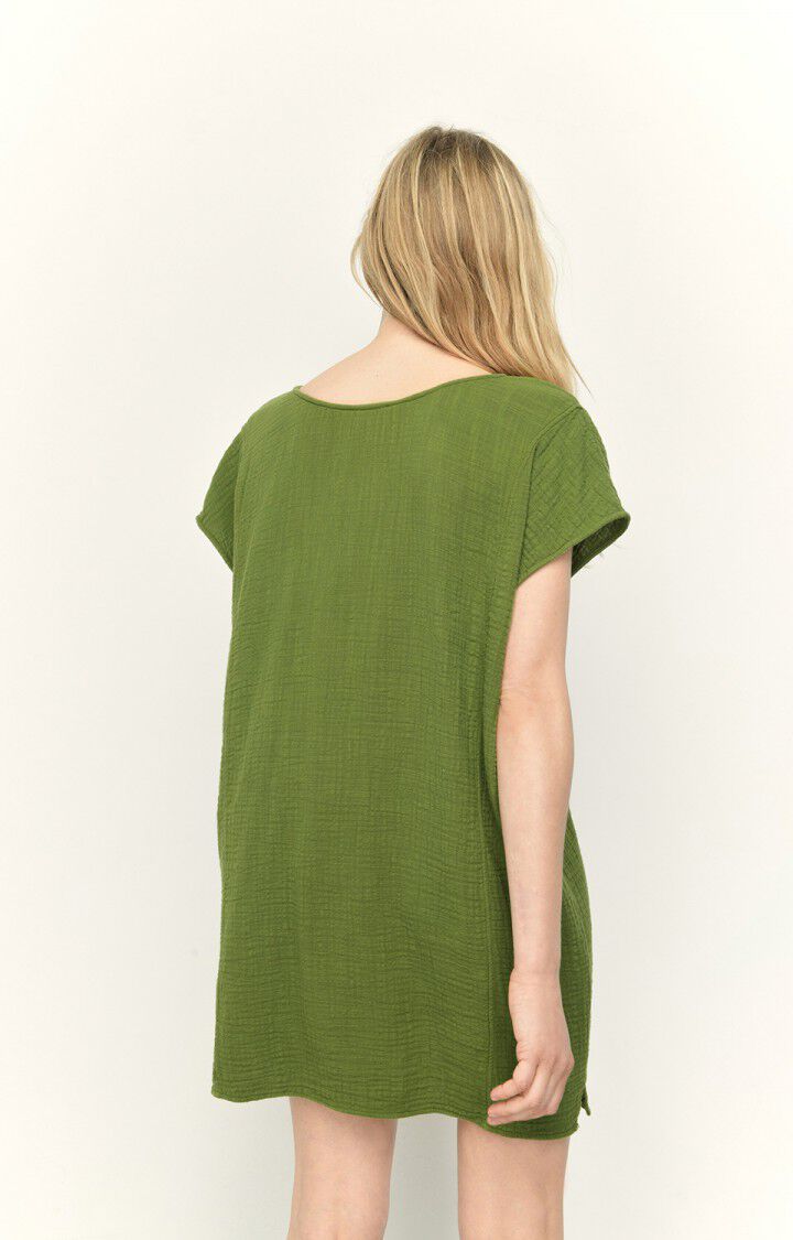 American Vintage Robe Femme Oyobay - CROCODILE Sans Manches Vert - E22