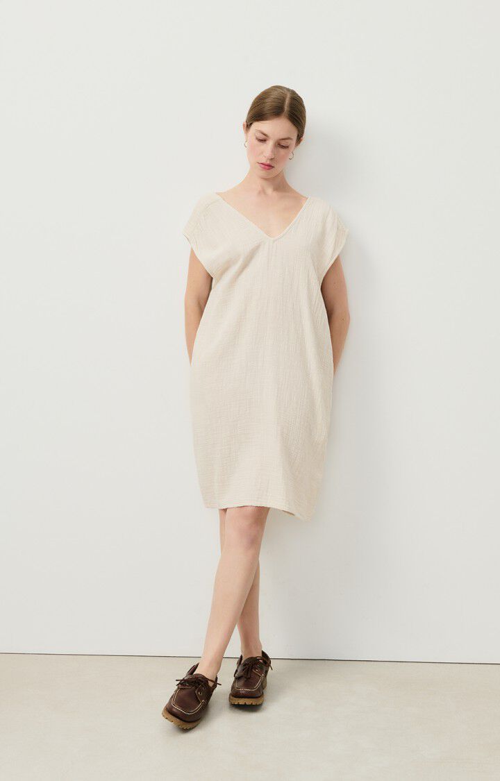 american vintage Robe femme Oyobay - MASTIC 0 Sans manches Beige - E23