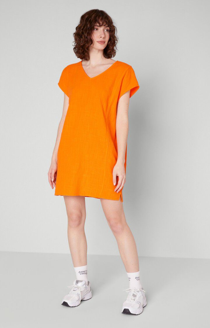 American Vintage Robe Femme Oyobay - ORANGEADE Sans Manches Orange - E22B