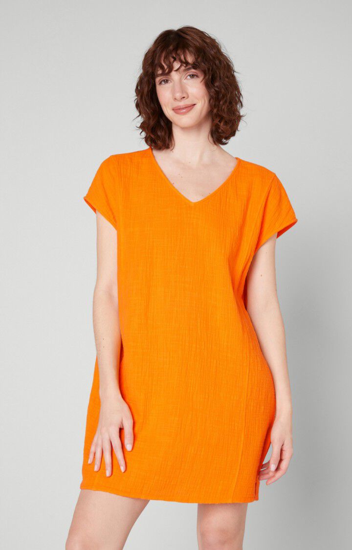 american vintage Robe femme Oyobay - ORANGEADE Sans manches Orange - E22B