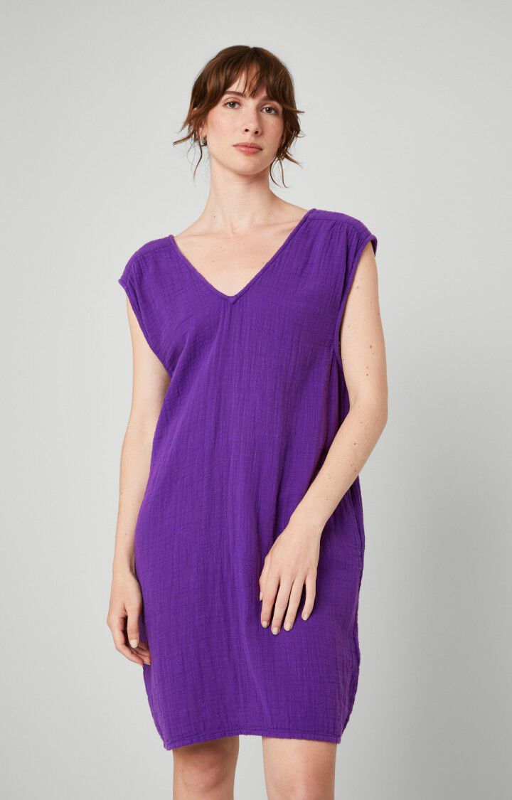 american vintage Robe femme Oyobay - VIOLET Sans manches Violet - E23