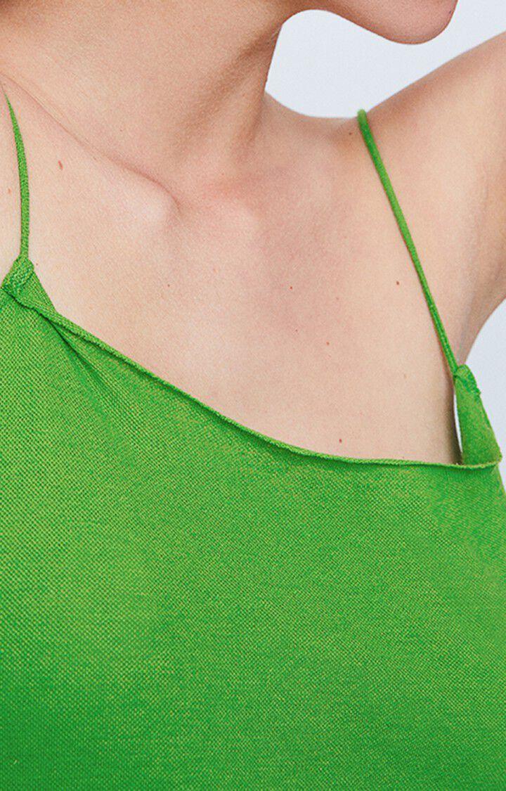 American Vintage Robe Femme Pikiboro - RAINETTE Fines Bretelles Vert - E21