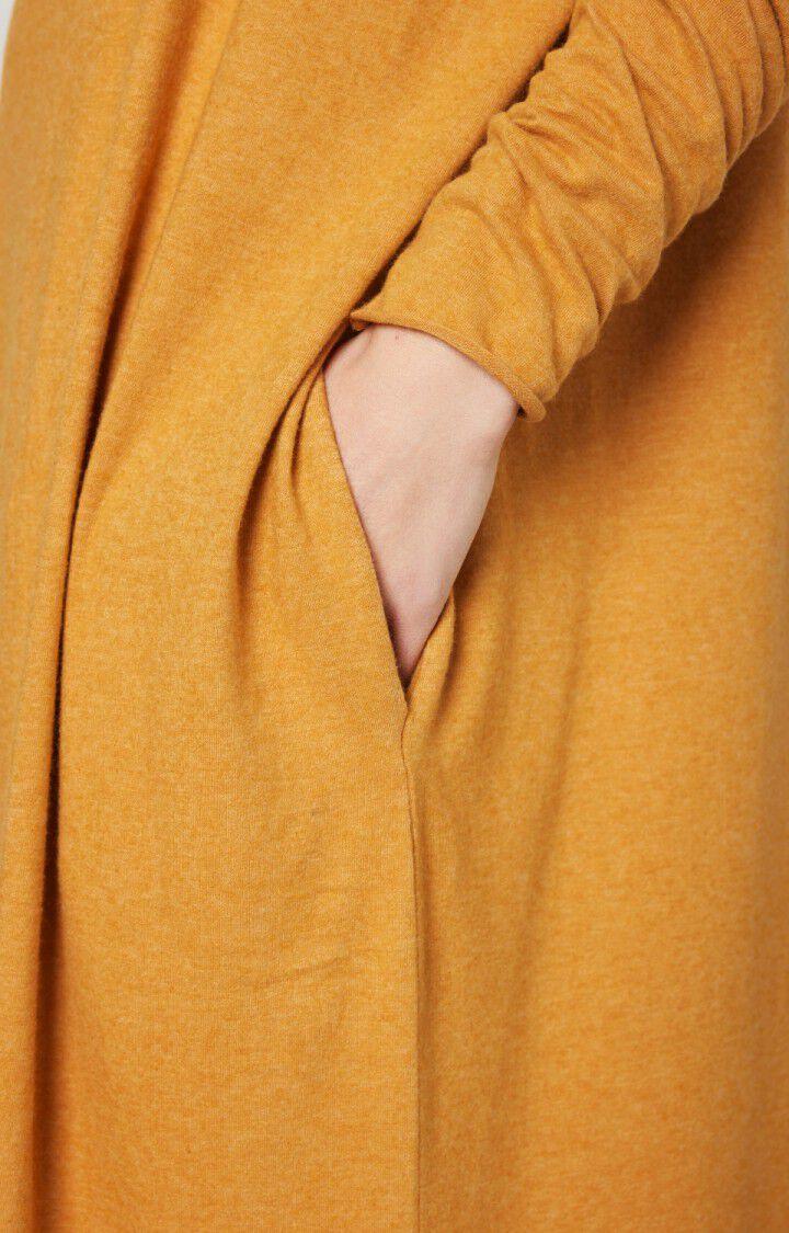American Vintage Robe Femme Pipoun - RUCHE CHINE Manches Longues Jaune - H18