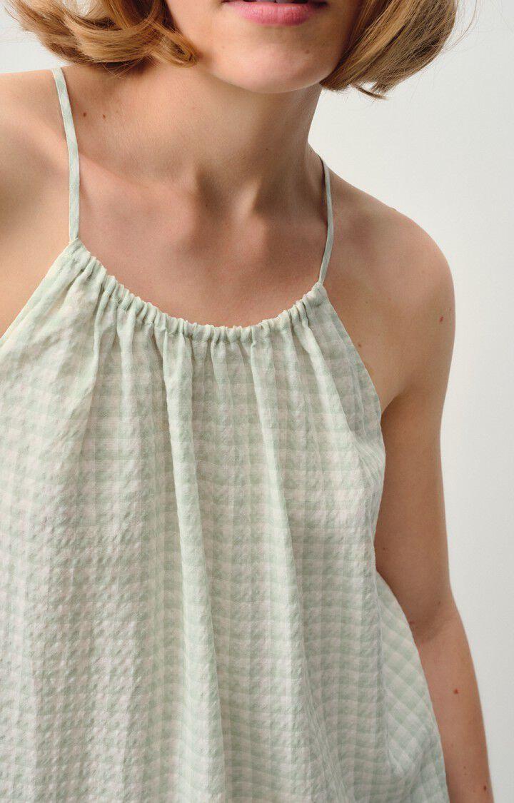 American Vintage Robe Femme Pykoboo - VICHY OPALE 0 Fines Bretelles Vert - E24