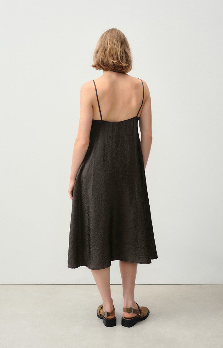 American Vintage Robe Femme Scarow - CARBONE 0 Fines Bretelles Noir - E24