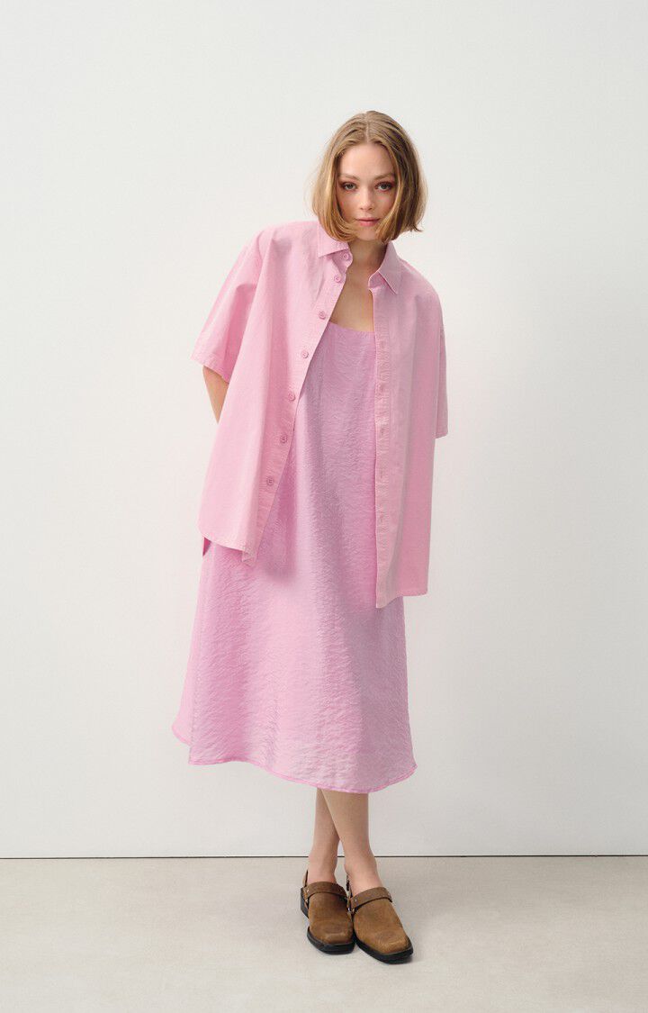 American Vintage Robe Femme Scarow - CHAMALLOW 0 Fines Bretelles Rose - E24