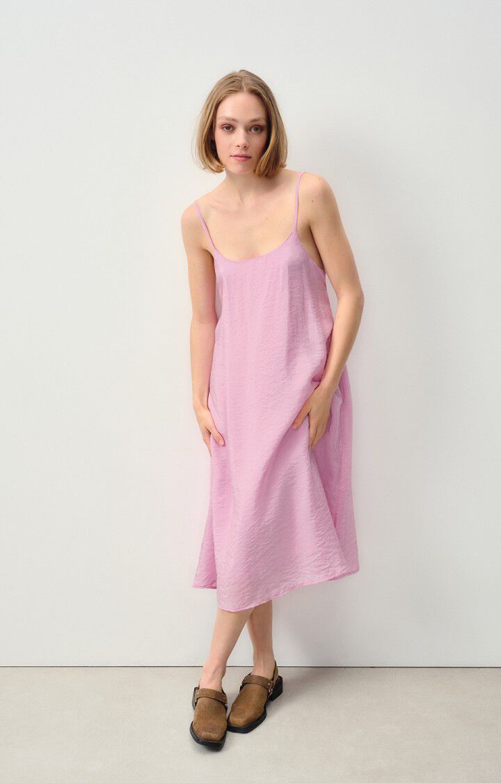 american vintage Robe femme Scarow - CHAMALLOW 0 Fines bretelles Rose - E24