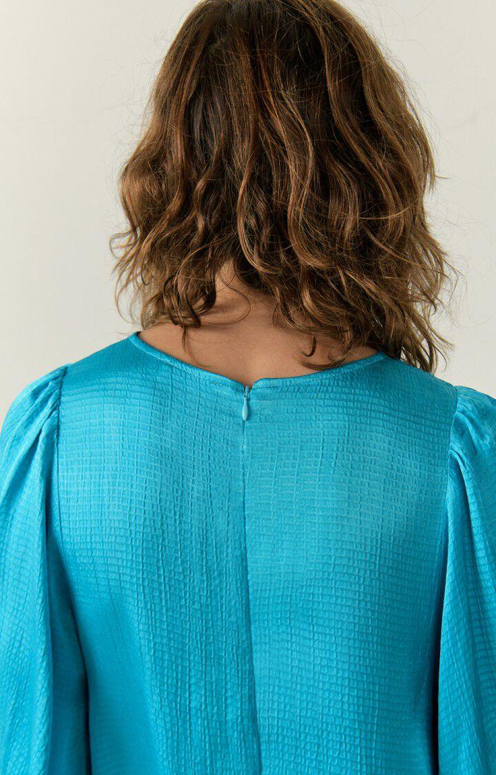 American Vintage Robe Femme Shaning - AQUATIQUE 41 Manches Courtes Bleu - E23