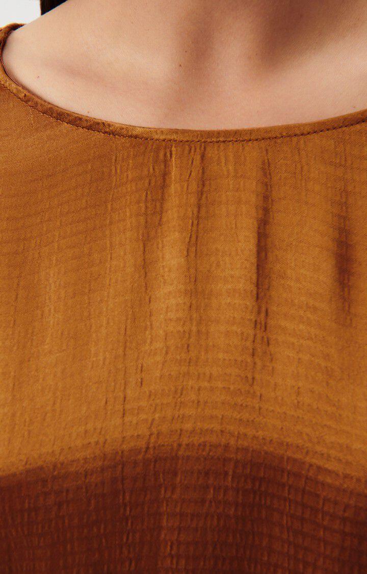 American Vintage Robe Femme Shaning - CANNELLE 58 Manches Longues Marron - H23