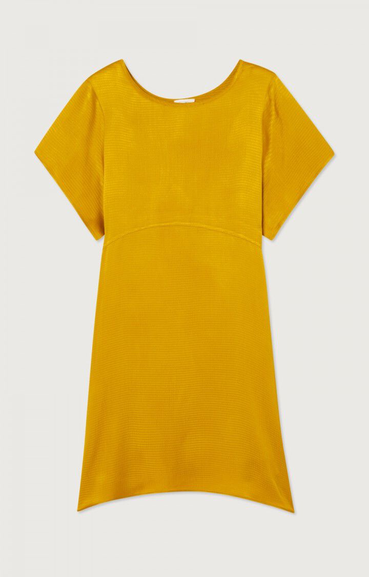 american vintage Robe femme Shaning - CUMIN Jaune - E23B
