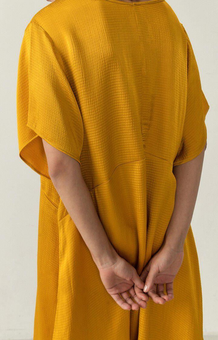 American Vintage Robe Femme Shaning - CURCUMA 24 Manches Courtes Jaune - E23