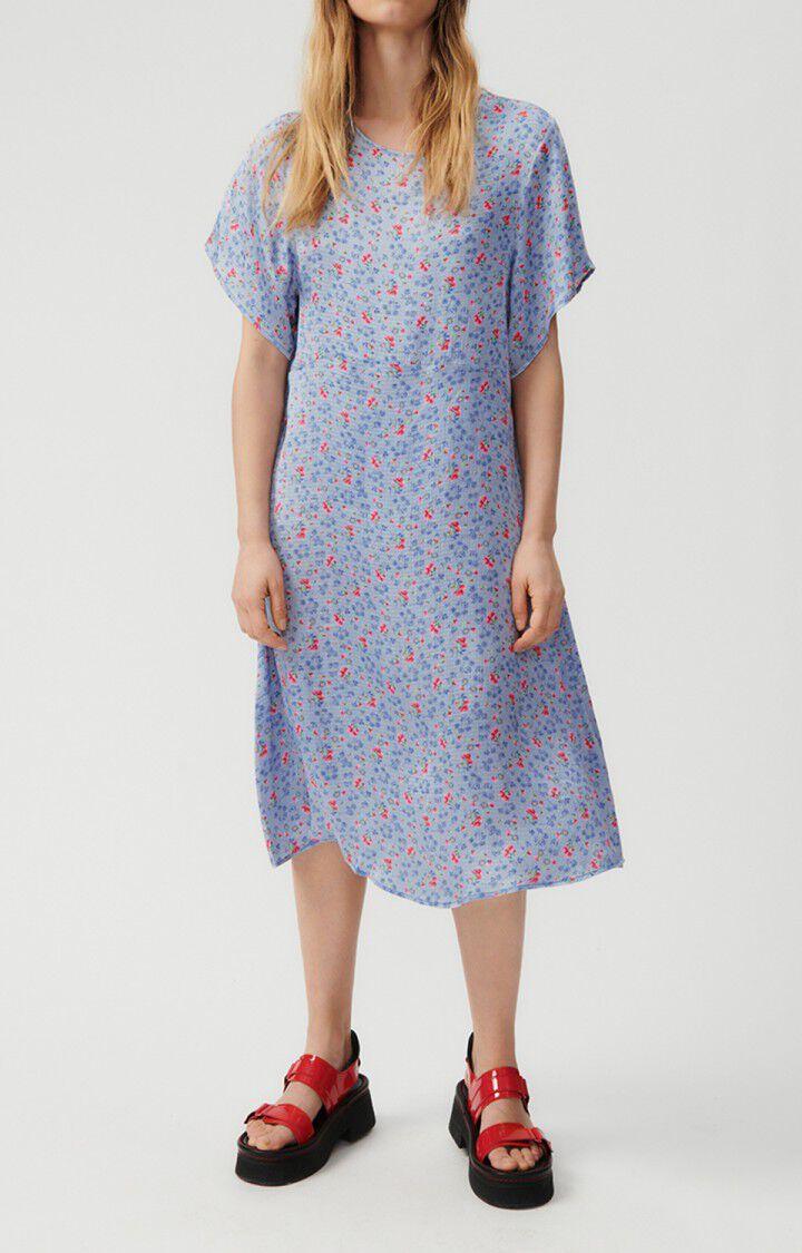 american vintage Robe femme Shaning - LYNETTE 24 Manches courtes Bleu - E23