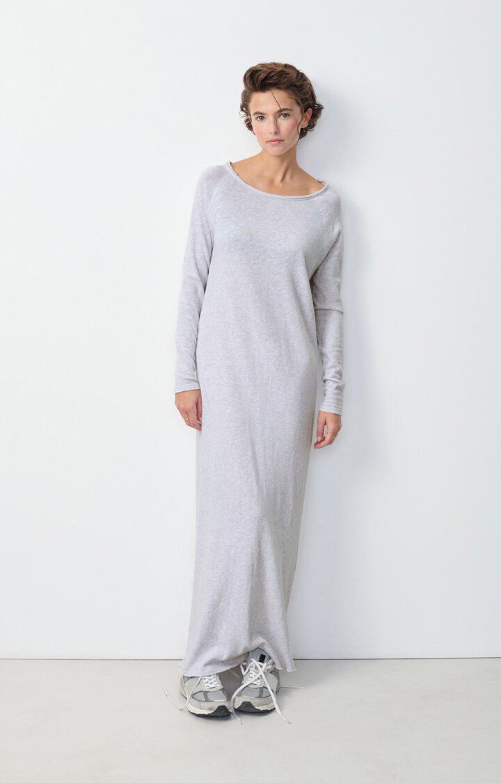 american vintage Robe femme Sonoma - ARCTIQUE CHINE 67 Manches longues Gris - H24