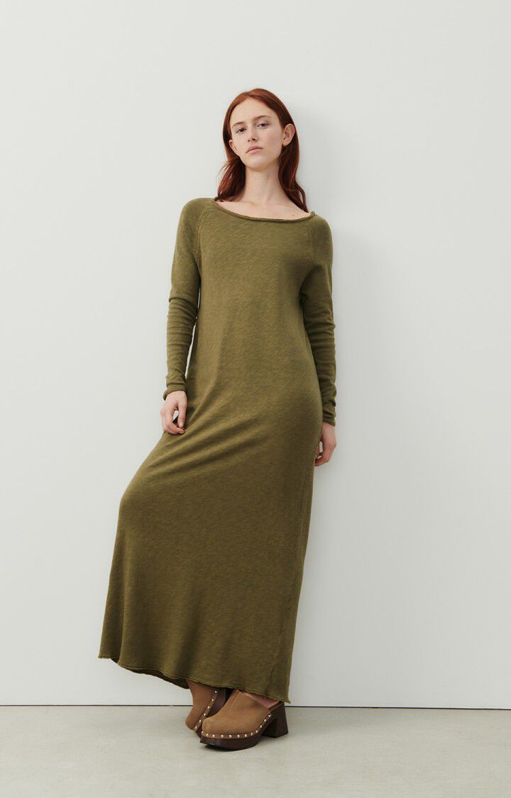 American Vintage Robe Femme Sonoma - BUISSON VINTAGE 67 Manches Longues Vert - H24