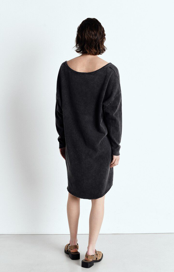 American Vintage Robe Femme Sonoma - NOIR VINTAGE 47 Manches Longues Noir - E25