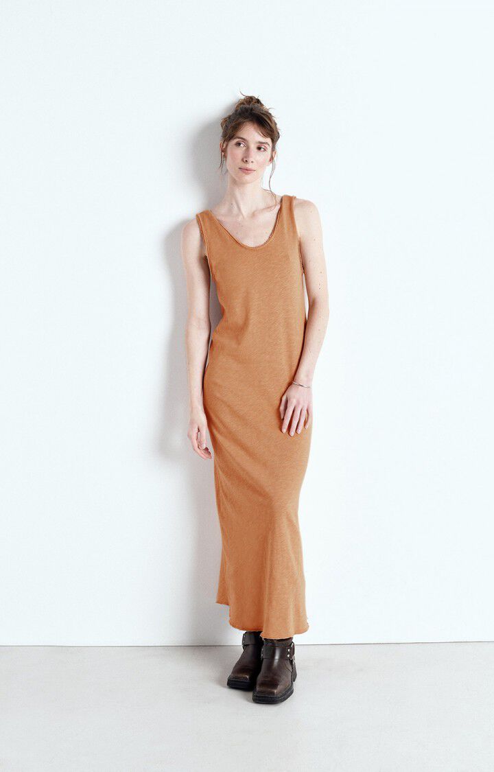 american vintage Robe femme Sonoma - NOISETIER VINTAGE 0 Sans manches Marron - E25