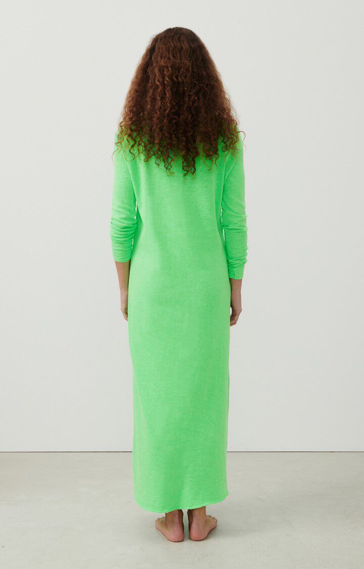 American Vintage Robe Femme Sonoma - PERRUCHE FLUO 67 Manches Longues Vert - E24