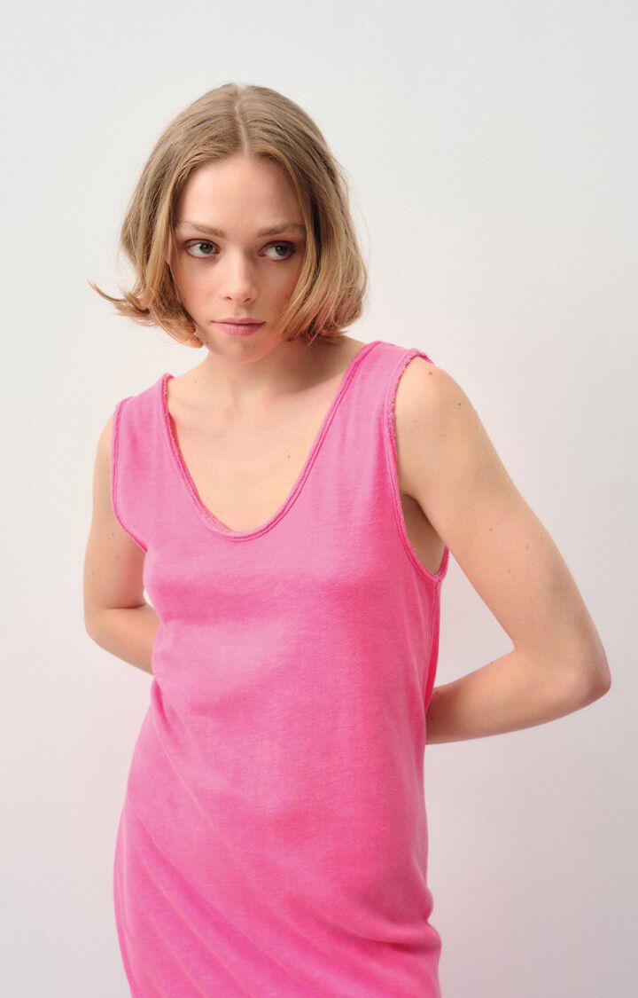 American Vintage Robe Femme Sonoma - PINK ACID FLUO 0 Sans Manches Rose - E24
