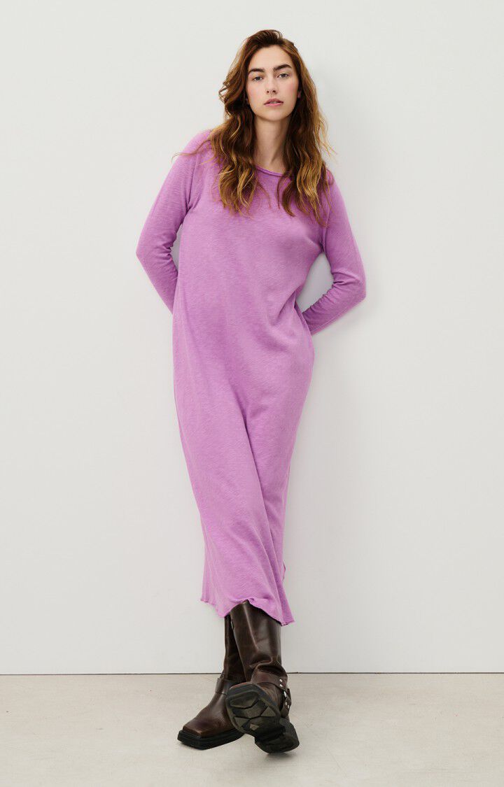 american vintage Robe femme Sonoma - ROSE INDIEN VINTAGE 67 Manches longues Violet - H24