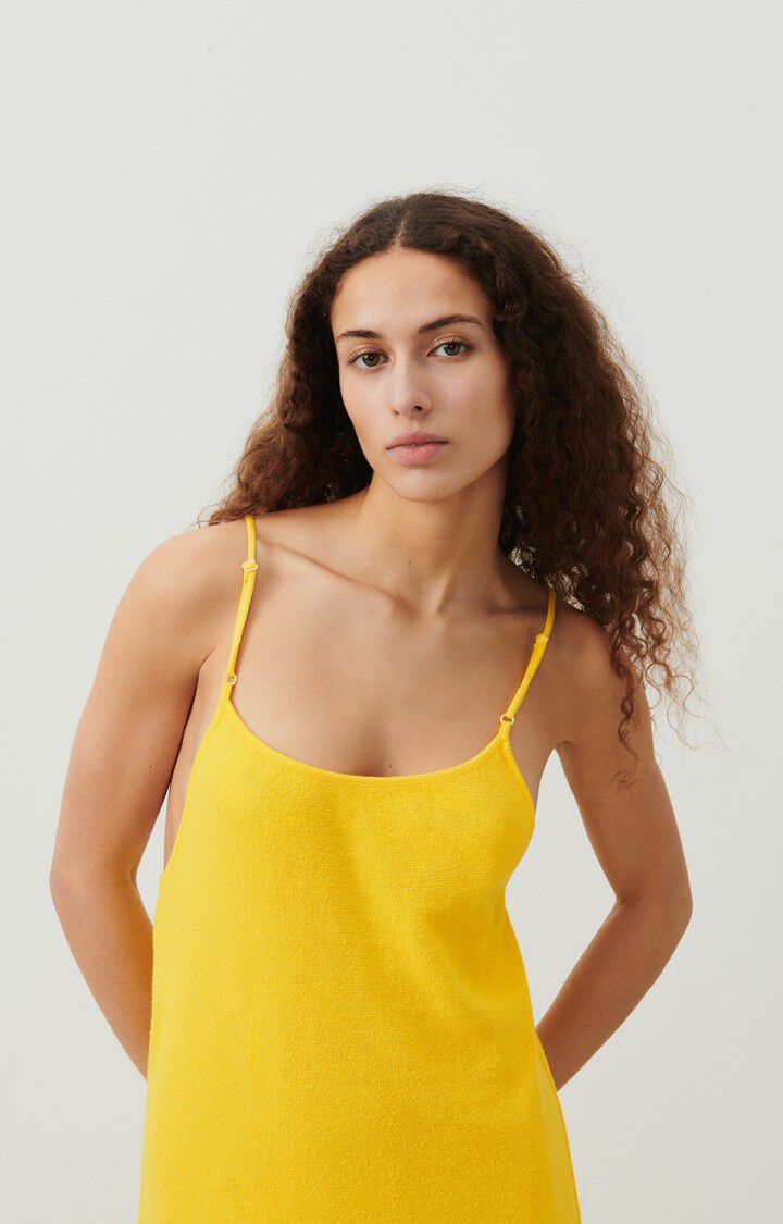 American Vintage Robe Femme Sotto - POLLEN 0 Fines Bretelles Jaune - E24
