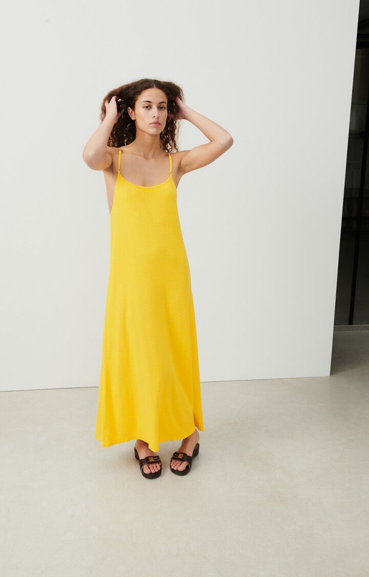 American Vintage Robe Femme Sotto - POLLEN 0 Fines Bretelles Jaune - E24