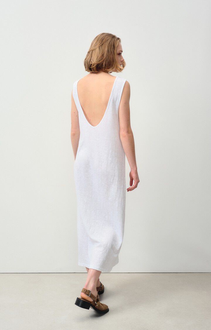 American Vintage Robe Femme Sully - BLANC 0 Sans Manches Blanc - E24