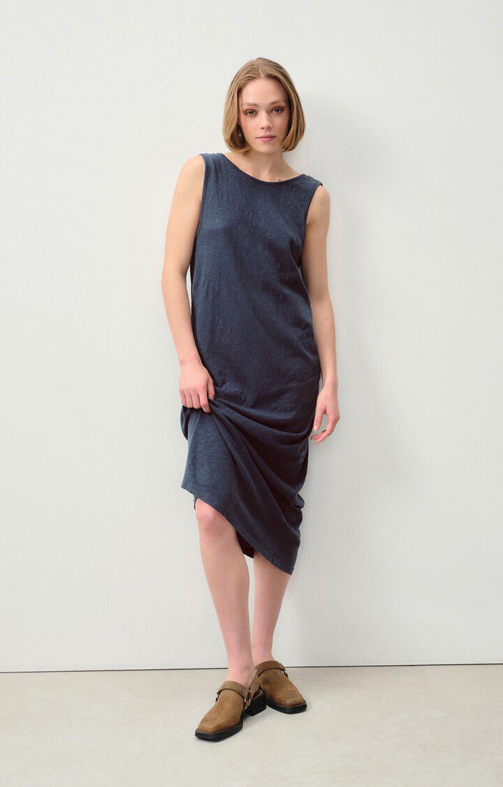American Vintage Robe Femme Sully - NAVY 0 Sans Manches Bleu - E24