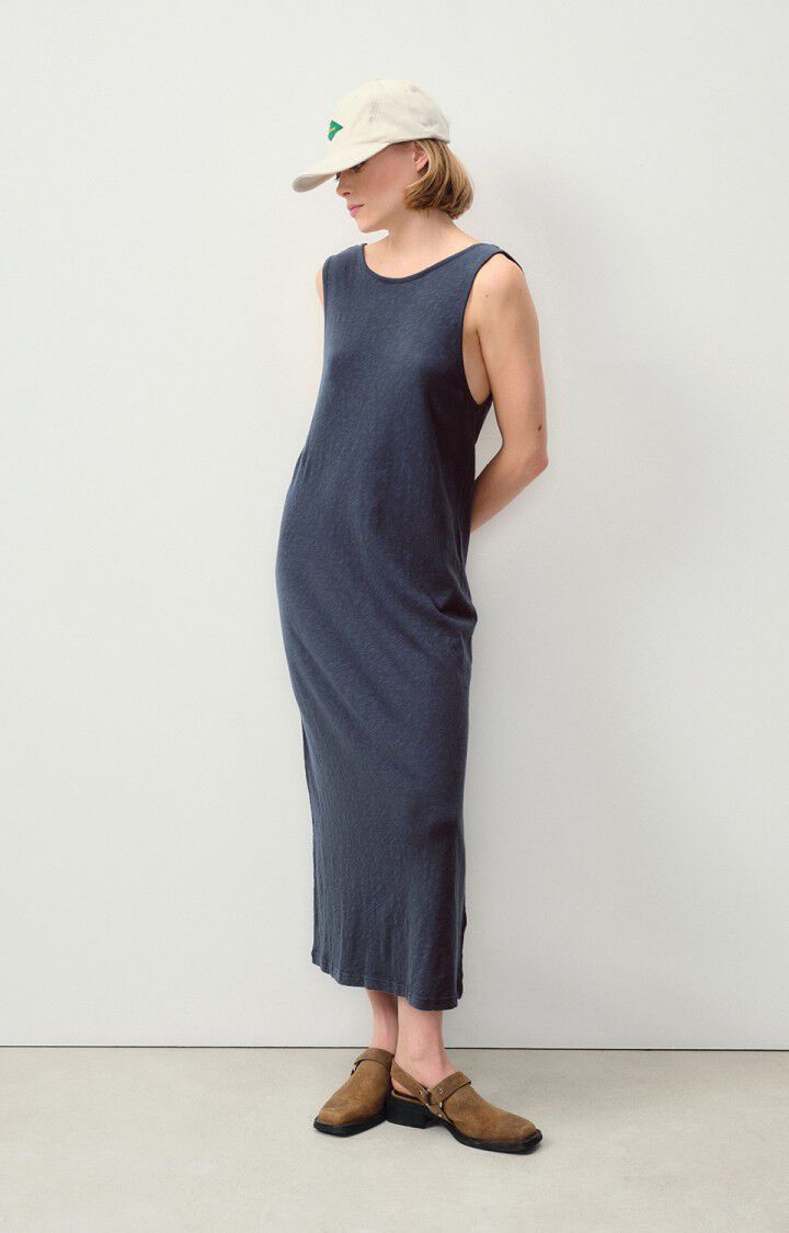 american vintage Robe femme Sully - NAVY 0 Sans manches Bleu - E24