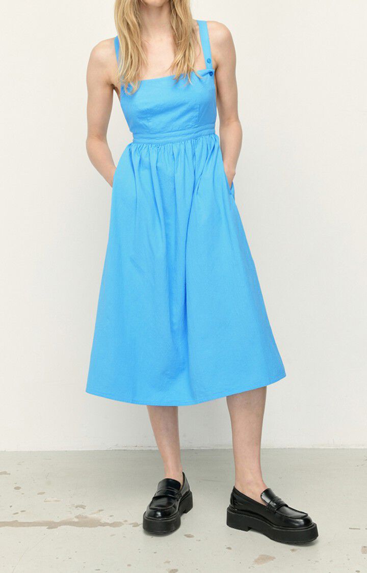 American Vintage Robe Femme Taraw - ACQUA Fines Bretelles Bleu - E22